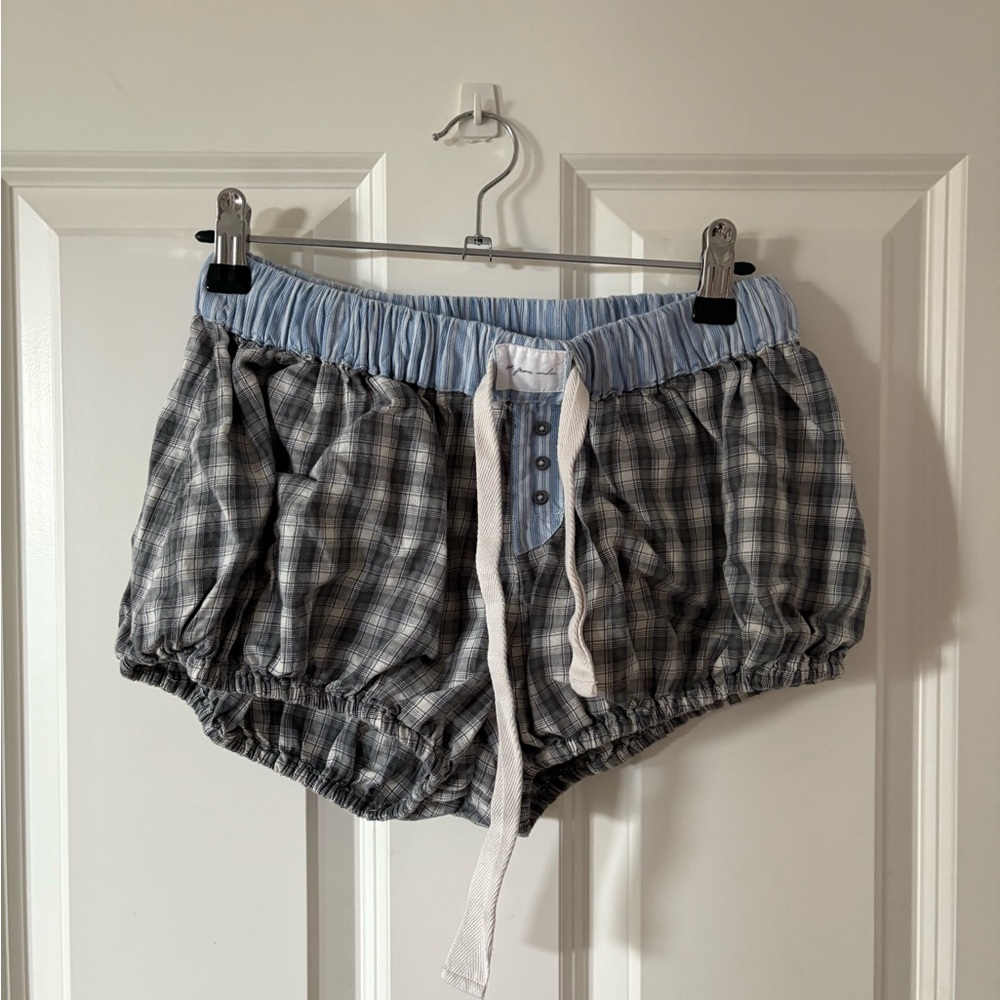 Plaid UO diaper shorts